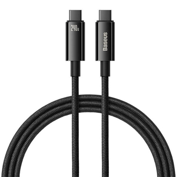 USB-C to USB-C cable Baseus Tungsten Gold 240W 1m (black) - Image 5