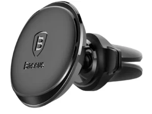 SUPORT AUTO Baseus OS pt. SmartPhone, fixare grilaj ventilatie, magnetic, 2 x clips cablu, negru "SUGX020001" - 6932172627003