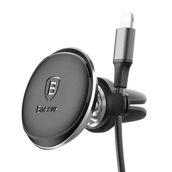 SUPORT AUTO Baseus OS pt. SmartPhone, fixare grilaj ventilatie, magnetic, 2 x clips cablu, negru "SUGX020001" - 6932172627003 - Image 5