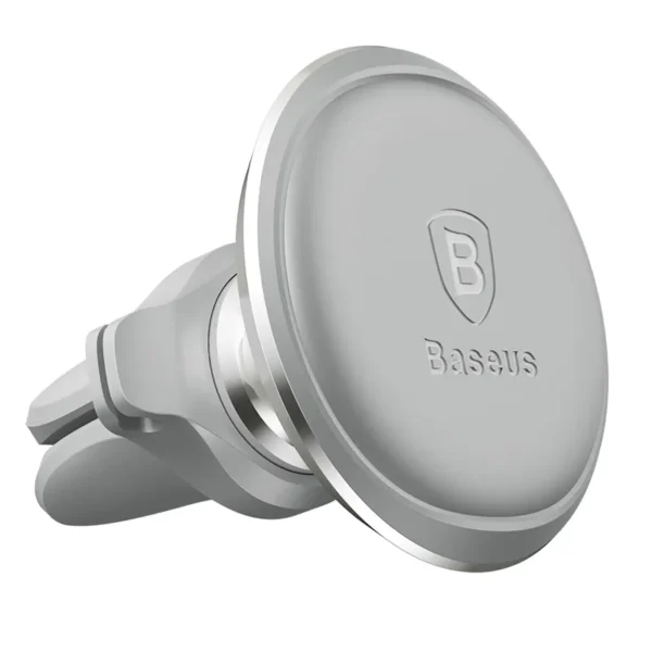 SUPORT AUTO Baseus OS pt. SmartPhone, fixare grilaj ventilatie, magnetic, 2 x clips cablu, argintiu "SUGX020012" - 6932172627034 - Image 5