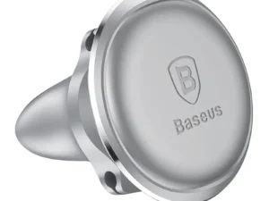 SUPORT AUTO Baseus OS pt. SmartPhone, fixare grilaj ventilatie, magnetic, 2 x clips cablu, argintiu "SUGX020012" - 6932172627034