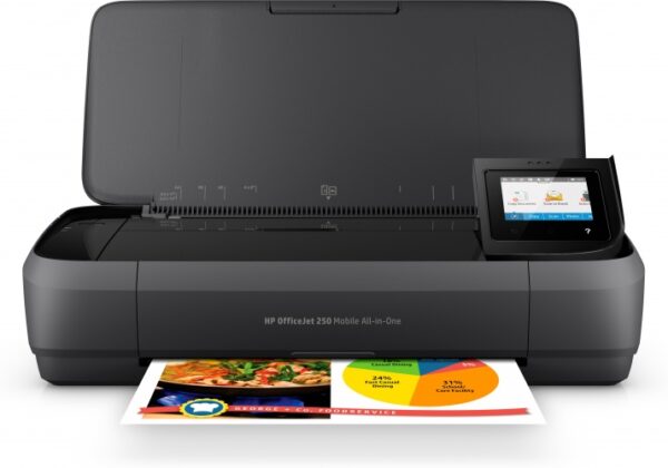 HP OfficeJet 250 Mobile All-in-One Color Wi-Fi USB 2.0 Inkjet Print Scan Copy 7 ppm