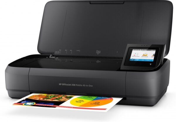 HP OfficeJet 250 Mobile All-in-One Color Wi-Fi USB 2.0 Inkjet Print Scan Copy 7 ppm - Image 3