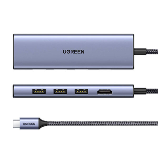 Adapter HUB UGREEN Revodok CM511 USB-C do HDMI, 3x USB-A 3.0, SD/TF - Image 3