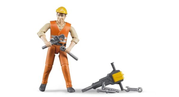 BRUDER Construction worker with accessories 12 pieces, 60020