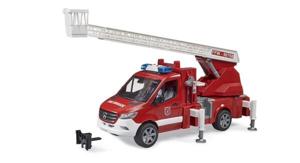Wóz strażacki Mercedes Benz Sprinter z drabiną i światłami