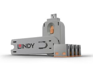 USB PORT BLOCKER 4PACK/ORANGE 40453 LINDY