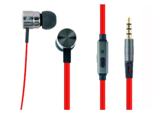 CASTI Gembird, "London", cu fir, intraauriculare, pt smartphone, microfon pe fir, conectare prin Jack 3.5 mm, rosu / argintiu, "MHS-EP-LHR", (timbru verde 0.18 lei)