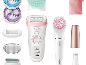 Braun Silk-épil 9 Silk-épil Beauty Set 9 9-985 Deluxe 7-in-1 Cordless Wet & Dry Hair Removal - Epilator, Shaver, Exfoliator, Cleansing Kit for Face & Body