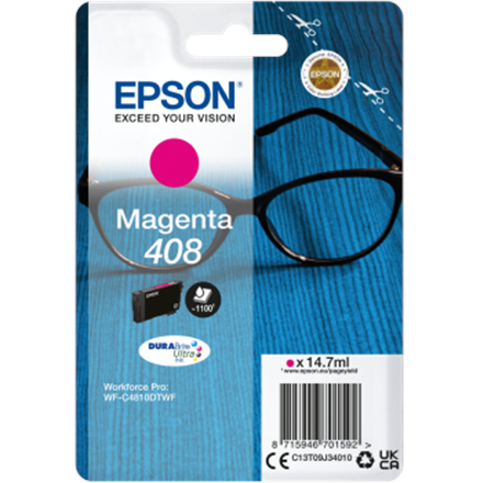 EPSON inkoustová náplň Singlepack 408 DURABrite Ultra Ink/ C4810DTWF/ Magenta