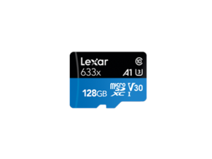 Lexar 128GB microSDXC High-Performance 633x UHS-I C10 A1 V30 U3