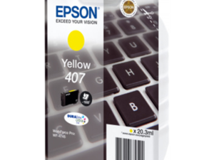 Cartus Cerneala Original Epson Yellow, nr.407, pentru WF-4745 Series , 20,3ml, (timbru verde 0.15 lei), "C13T07U440"