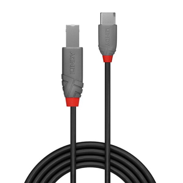 Lindy Anthra Line - USB-C cable - 24 pin USB-C to USB Type B - 50 cm