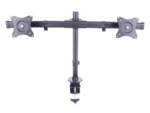 Multibrackets M Deskmount Basic Dual - Monteringssats (montering p� skrivbord) - f�r 2 LCD-bildsk�rmar - st�l, h�ggradig aluminium - svart - sk�rmstorlek: 15"-27" - kl�mma, monterbar