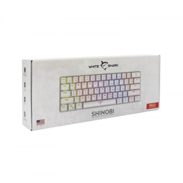 White Shark GK-2022 Shinobi Red Switch, White US - Image 8