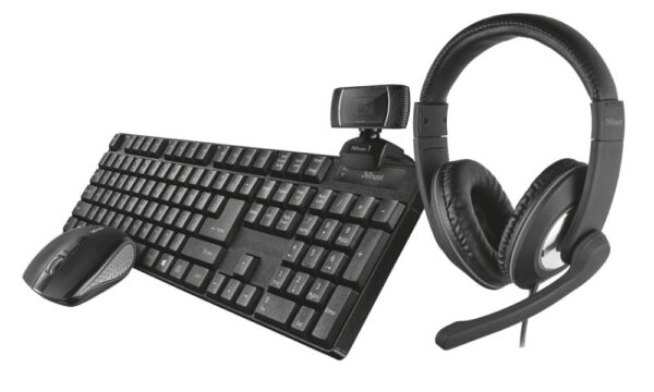 Perifērijas komplekts Trust Qoby Home Office Set Black