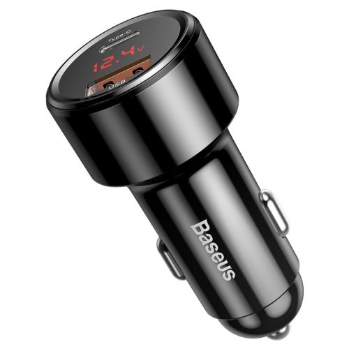 INCARCATOR AUTO Baseus Magic Series PPS,1xUSB Output 4.5V/5A,1 x USB Type-C Output 5V/3A,total output 45W,6A,pt. bricheta auto,afisaj digital,negru"CCMLC20C-01" (timbru verde 0.18 lei)-6953156293182 - Image 4