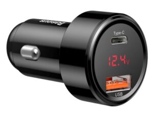 INCARCATOR AUTO Baseus Magic Series PPS,1xUSB Output 4.5V/5A,1 x USB Type-C Output 5V/3A,total output 45W,6A,pt. bricheta auto,afisaj digital,negru"CCMLC20C-01" (timbru verde 0.18 lei)-6953156293182