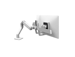 HX DESK DUAL MONITOR ARM WHITE/32IN 2.3-7.9KG TILT75 MIS-D 10Y