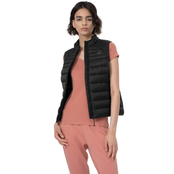 Women's down vest 4F F091 deep black 4FSS23TDJAF091 20S - Image 3