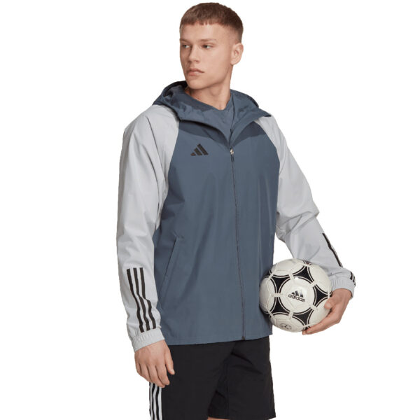 adidas Tiro 23 Competition All-Weather Men's Jacket Grey HU1320 - Image 5