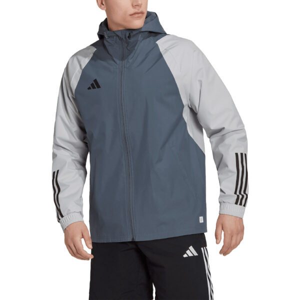 adidas Tiro 23 Competition All-Weather Men's Jacket Grey HU1320 - Image 4