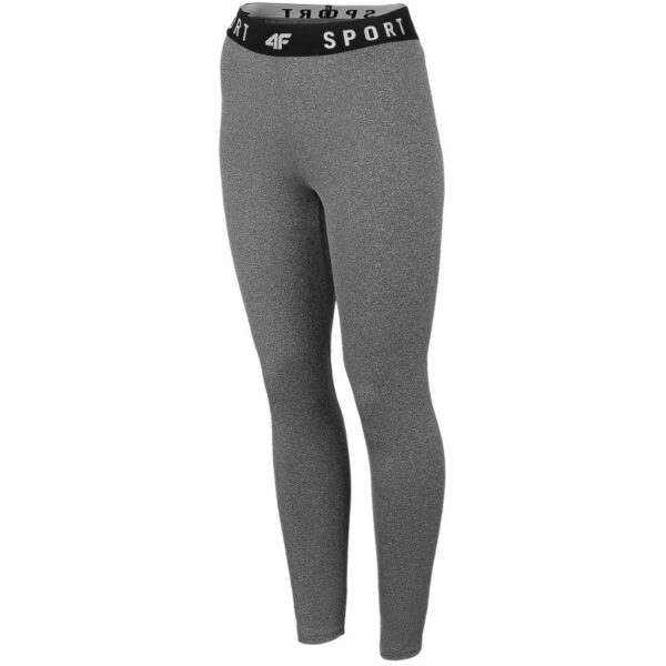 Women's functional leggings 4F medium gray melange H4Z22 SPDF351 24M M