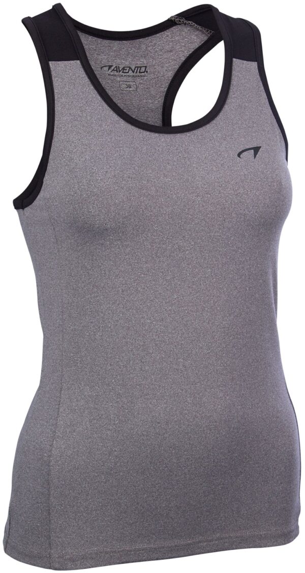 T-shirt for women AVENTO 33HK GMZ 42 Grey melange/Black