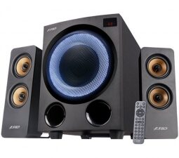 FENDA F&D repro F770X/ 2.1/ 76W/ černé s RGB/ BT5.0/ FM rádio/ USB přehrávání/ optický vstup/ dálkové ovládání