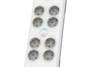 PHILIPS Surge protector 8 outlets 900J of surge protection 3680W 16A Automatic safety shutter