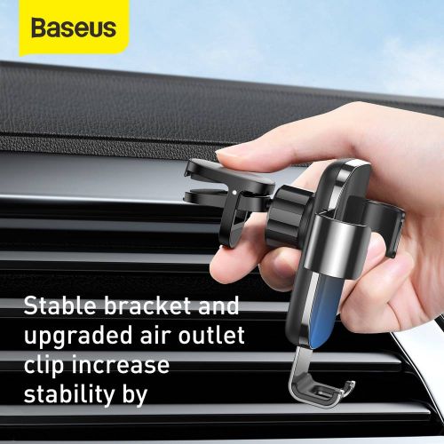 SUPORT AUTO Baseus Glaze Gravity pt. SmartPhone, fixare grila ventilatie, negru "SUYL-LG01" - 6953156222731 - Image 6