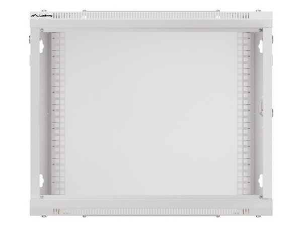 Szafa instalacyjna wisząca 19'' 9U 600X600mm szara (drzwi        szklane) - Image 2