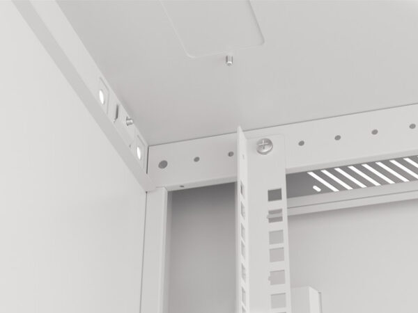 Szafa instalacyjna wisząca 19'' 9U 600X600mm szara (drzwi        szklane) - Image 14