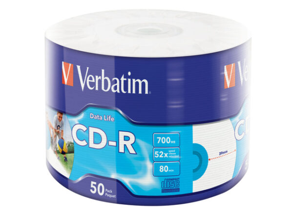 CD-R 52x 700MB 50P SP Printable Extra Protection 43794