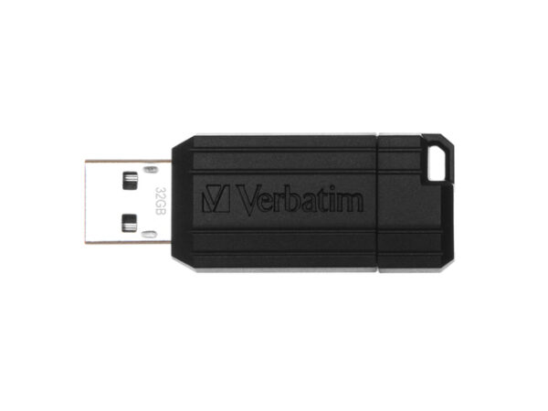 MEMORIE USB VERBATIM PINSTRIPE 32GB, USB 2.0, NEGRU "49064" (TIMBRU VERDE 0.03 LEI)