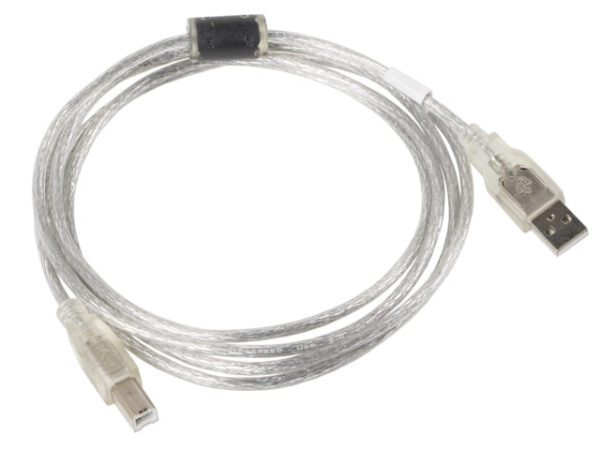 Lanberg CA-USBA-12CC-0018-TR USB cable USB 2.0 1.8 m USB B Transparent - Image 2