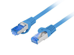 Patchcord kat.6A S/FTP LSZH CCA 5m niebieski Fluke Passed Lanberg