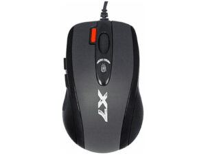 MOUSE A4tech, gaming, cu fir, USB, optic, 2000 dpi, butoane/scroll 6/1, buton selectare viteza, negru, "X-710BK" (timbru verde 0.18 lei)
