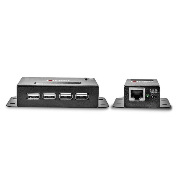 LINDY USB 2.0 4 Port CAT.5/6 Extender With Power Over CAT.5/6 - USB extender - USB 2.0