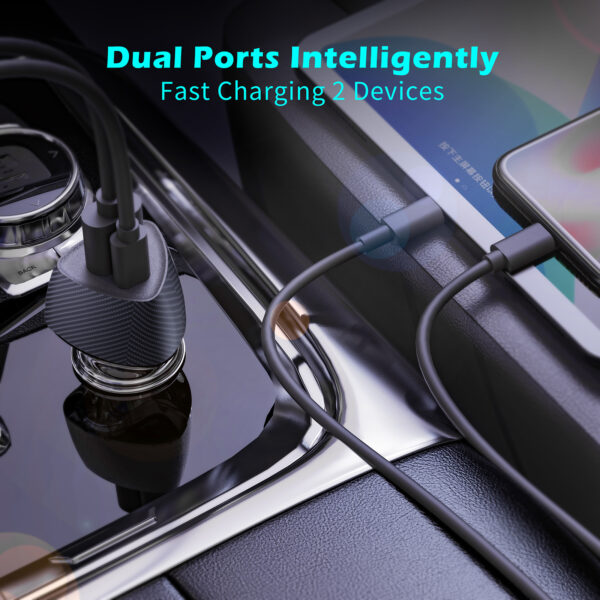 Tellur FCC10 car charger 38W, 6A (PD20W + QC3.0) black - Image 7