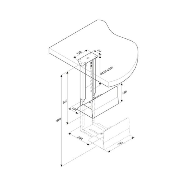 Neomounts CPU-D200 mounting kit - fixed - silver - Image 6