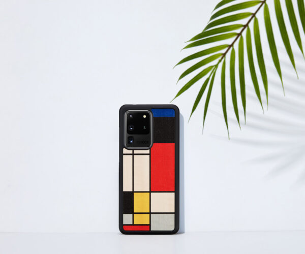 MAN&WOOD case for Galaxy S20 Ultra mondrian wood black