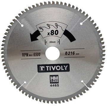 Circular saw blade Tivoly 216x30x2.5/1.7mm