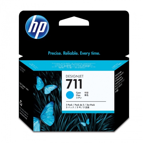 HP inkoustová kazeta 711 azurová CZ130A originál