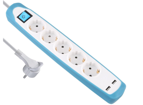 Electraline 62160 Multisocket 5P 2xUSB 2m - Image 2