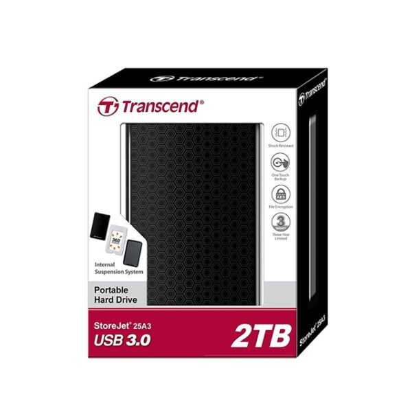 TRANSCEND StoreJet 25A3 HDD USB 3.0 2TB - Image 7