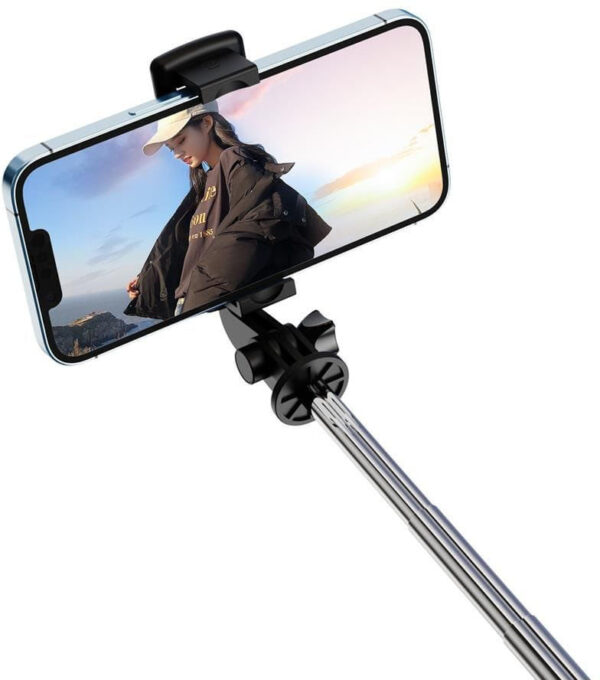 XO SS09 Selfie Stick / Tripod with Bluetooth Remote Control 64cm - Image 3