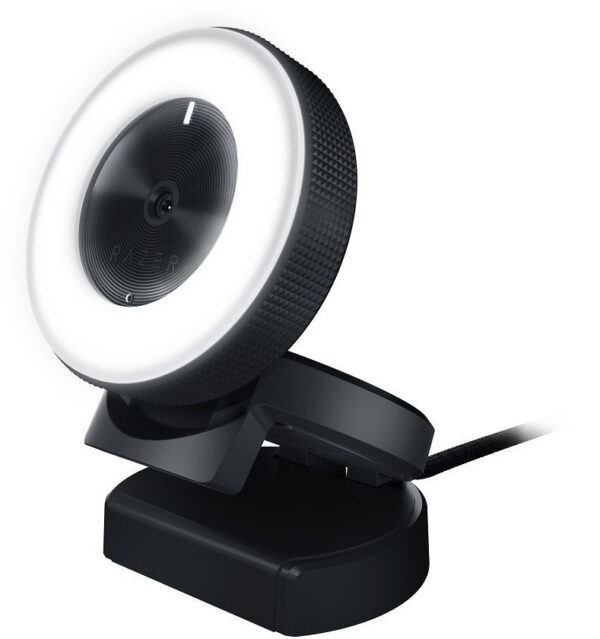 Razer Kiyo - Ring Light Equipped Broadcasting Camera ,Desktop streaming camera with multi-step ring light,High fps HD Video (720p 60fps/1080p 30fps),Compatible with Open Broadcaster Software and Xsplit