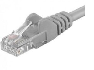 PremiumCord Patch kabel UTP RJ45-RJ45 CAT6 1m šedá