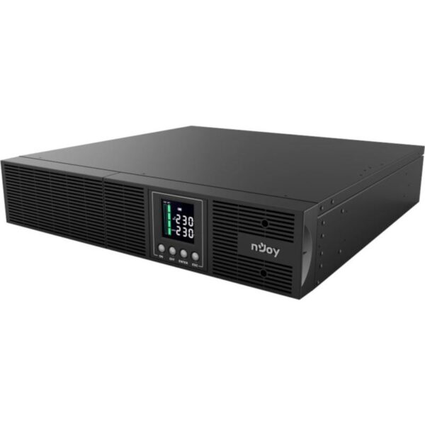 UPS Njoy "Aster 2000", Online, Tower/rack, 1800 W, fara AVR, IEC x 8, display LCD, back-up 11 - 20 min. "UPCMCOP920HASCG01B" (timbru verde 11 lei) - Image 2